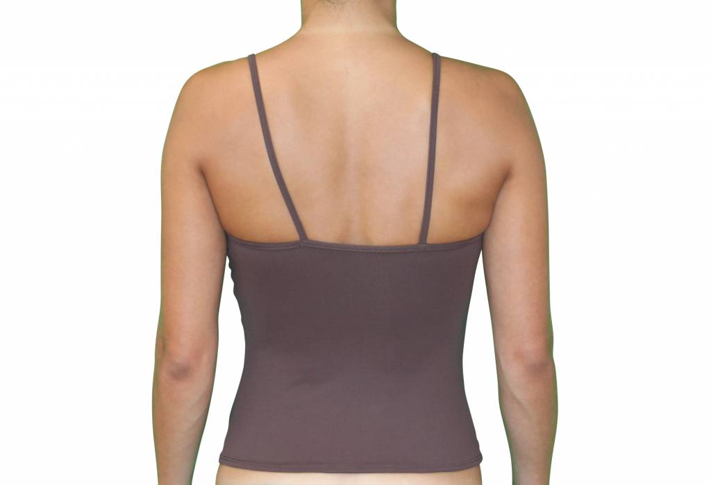 Pualani Spaghetti Strap Tank Chocolate Solid