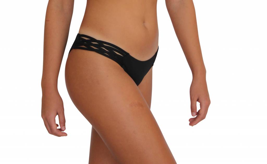 Pualani Skimpy Love With Braided Sides Black Solid