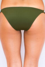 Pualani Double Tie Side Olive Solid