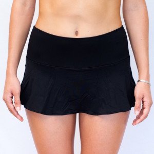 Pualani Skirt With Attached Bottom Black Solid