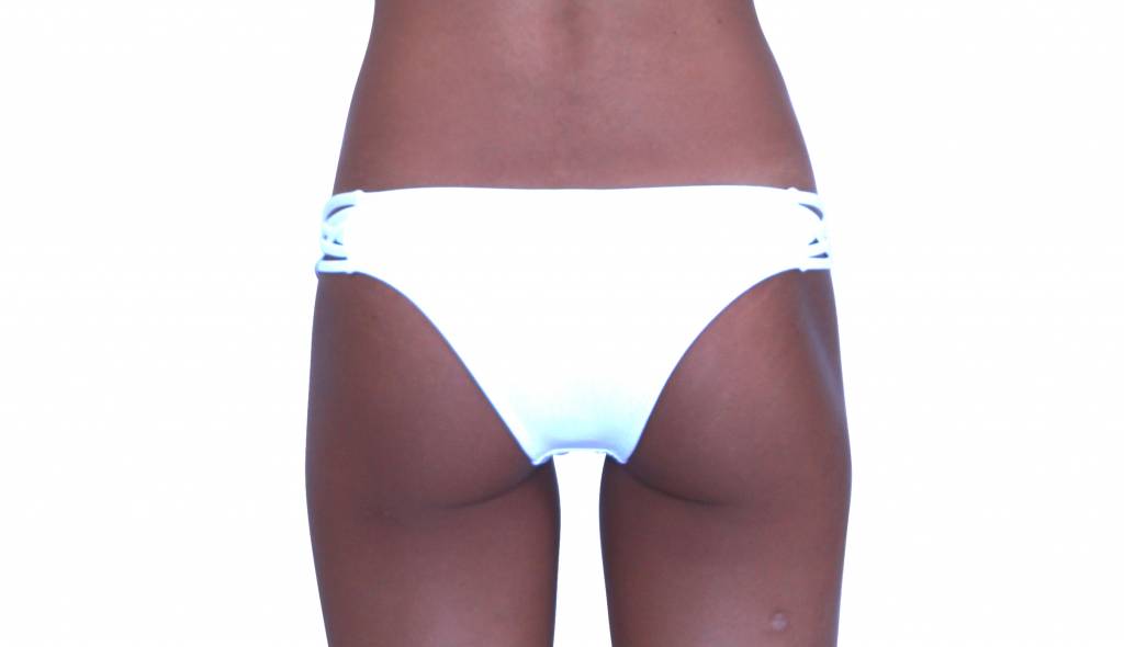 Pualani Skimpy Love With Braided Sides White Solid