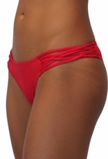 Pualani Skimpy Love With Braided Sides Red Solid