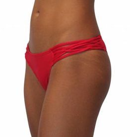 Pualani Skimpy Love With Braided Sides Red Solid