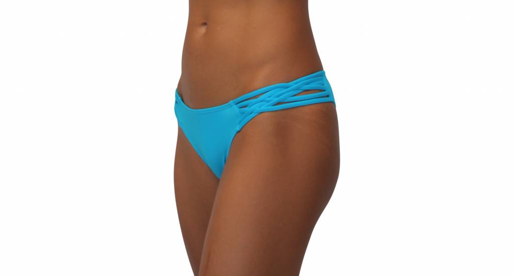 Pualani Skimpy Love With Braided Sides Electric Blue Solid