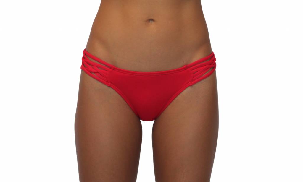 Pualani Skimpy Love With Braided Sides Red Solid