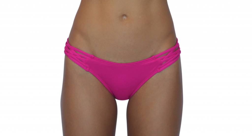 Pualani Skimpy Love With Braided Sides Fuschia Solid