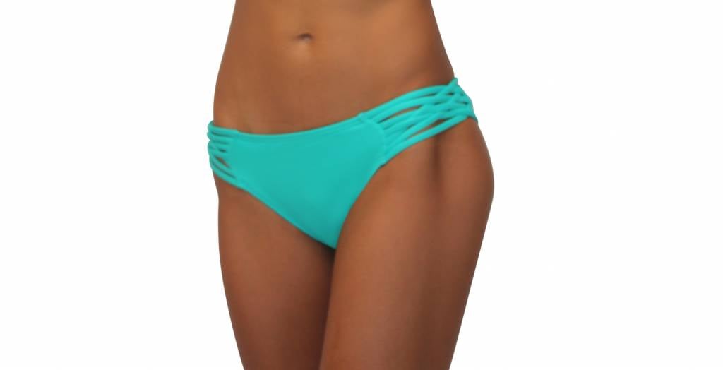 Pualani Scoop w/ Side Strings Sea Green Solid