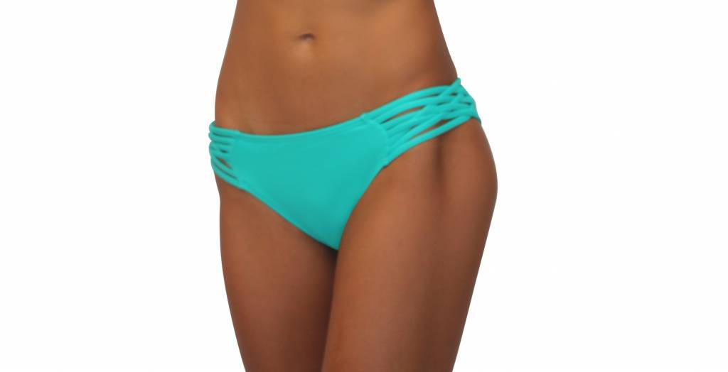 Pualani Scoop With Side Strings Sea Green Solid