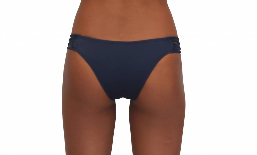 Pualani Skimpy Love With Braided Sides Navy Solid