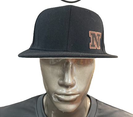 Black N Baseball Hat (snap back)