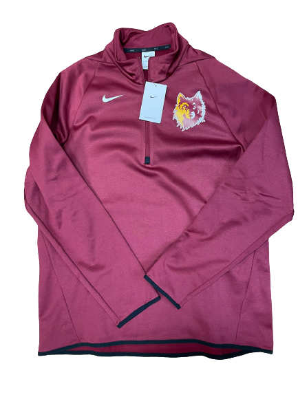 Nike Maroon- Half Zip Wolfhead