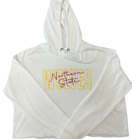 Nike White Crop Hoodie Women's