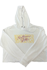 Nike White Crop Hoodie Women's