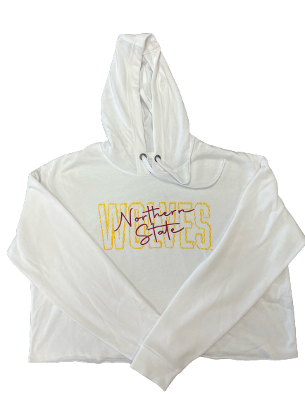 Nike White Crop Hoodie Women's