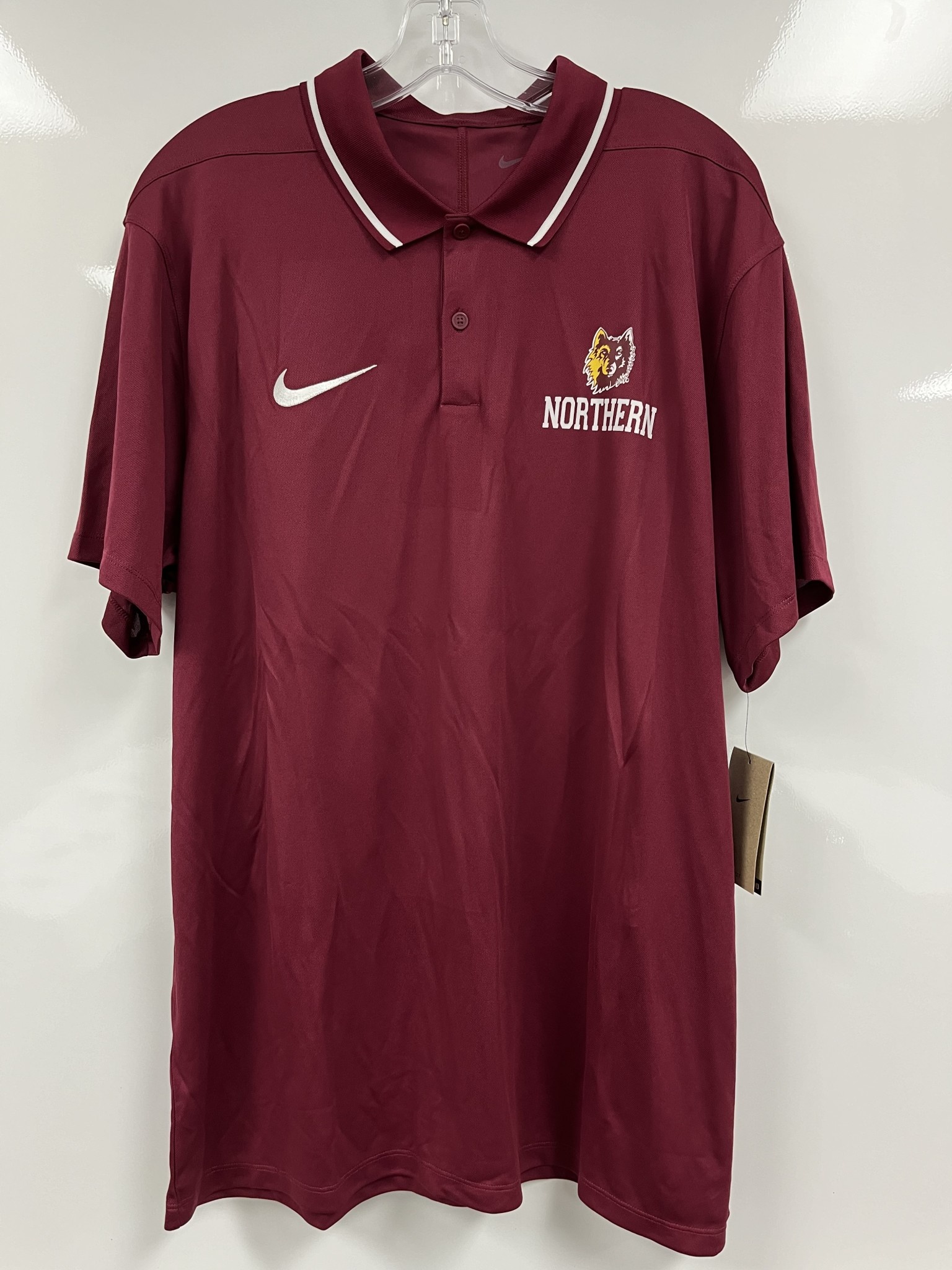 Nike Maroon Polo Northern Wolf Head Mens