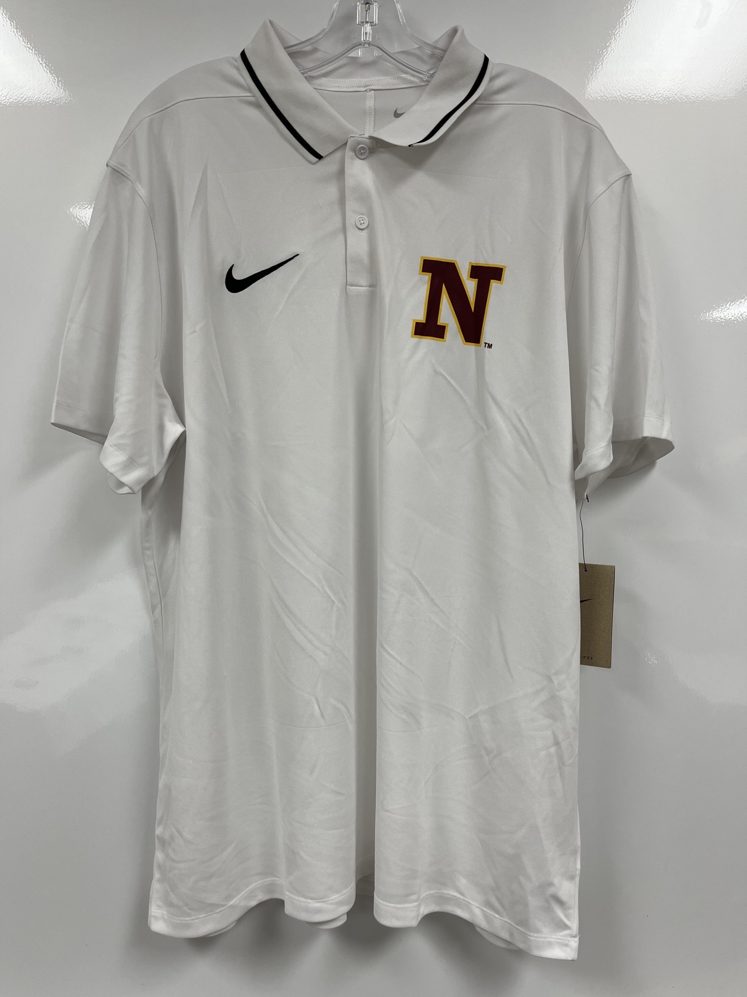 Nike White Polo "N" Mens