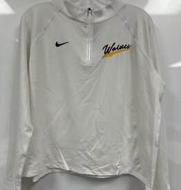 Nike White Wolves 1/4 Zip Crop Top Womens