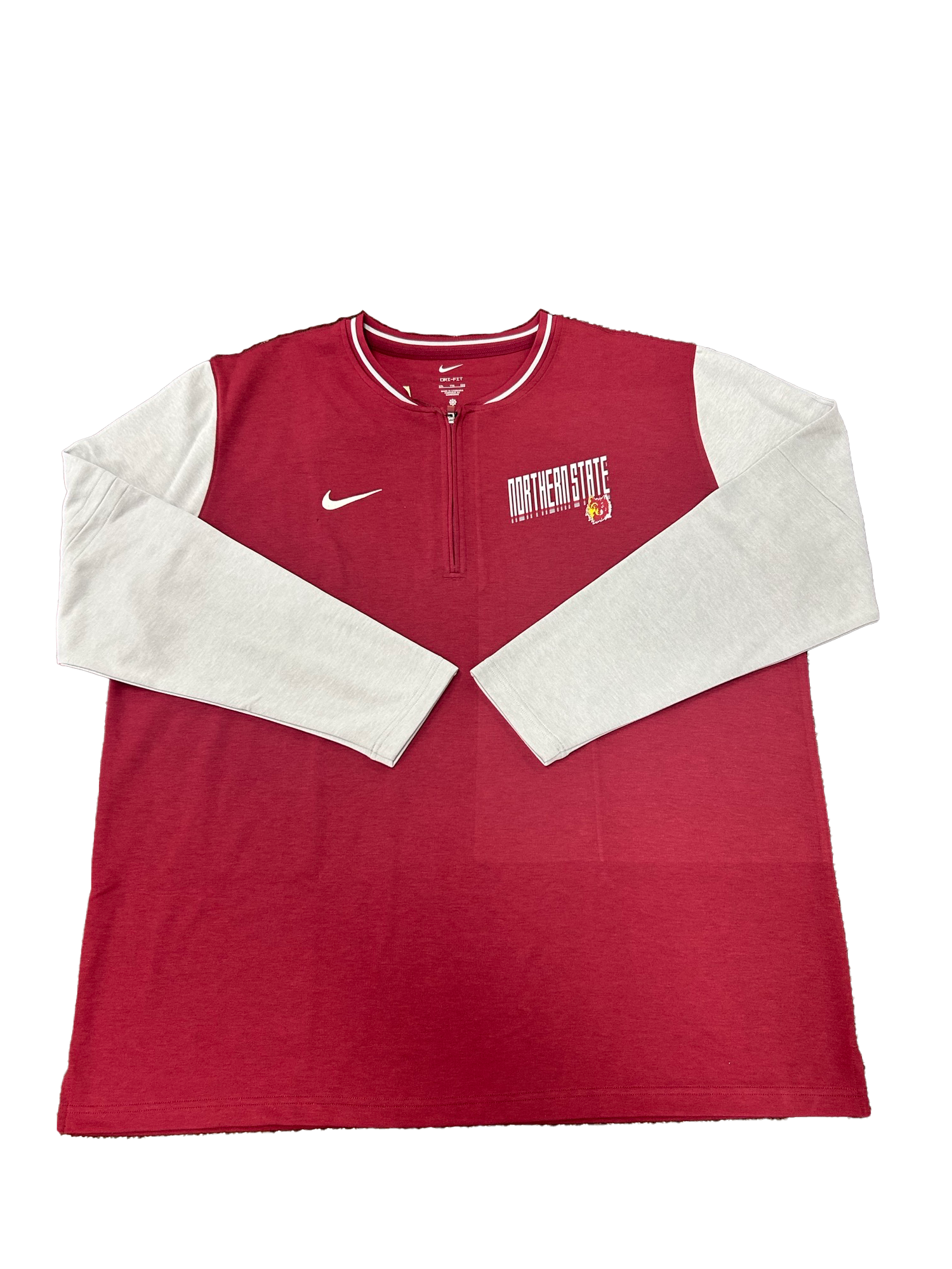 Nike Maroon Men's 1/2 Zip w/ Gray Sleeves