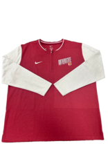 Nike Maroon Men's 1/2 Zip w/ Gray Sleeves