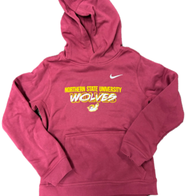 Nike Youth Maroon Wolves Waldo Hoodie