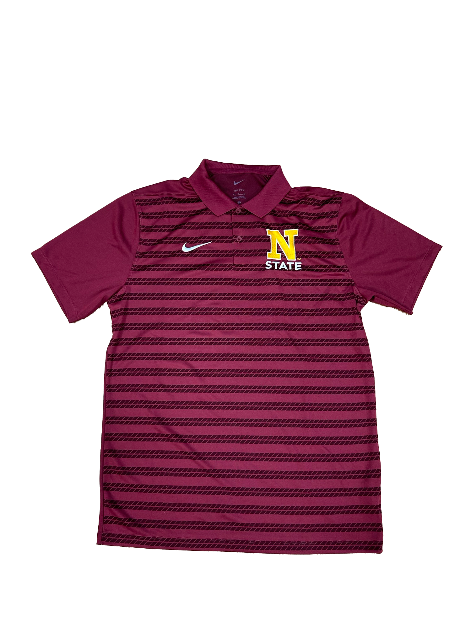 Nike Men's Maroon Striped Polo