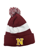 Nike Maroon Beanie with Removable Pom