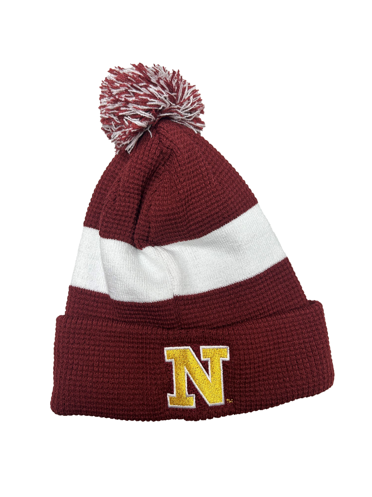 Nike Maroon Beanie with Removable Pom