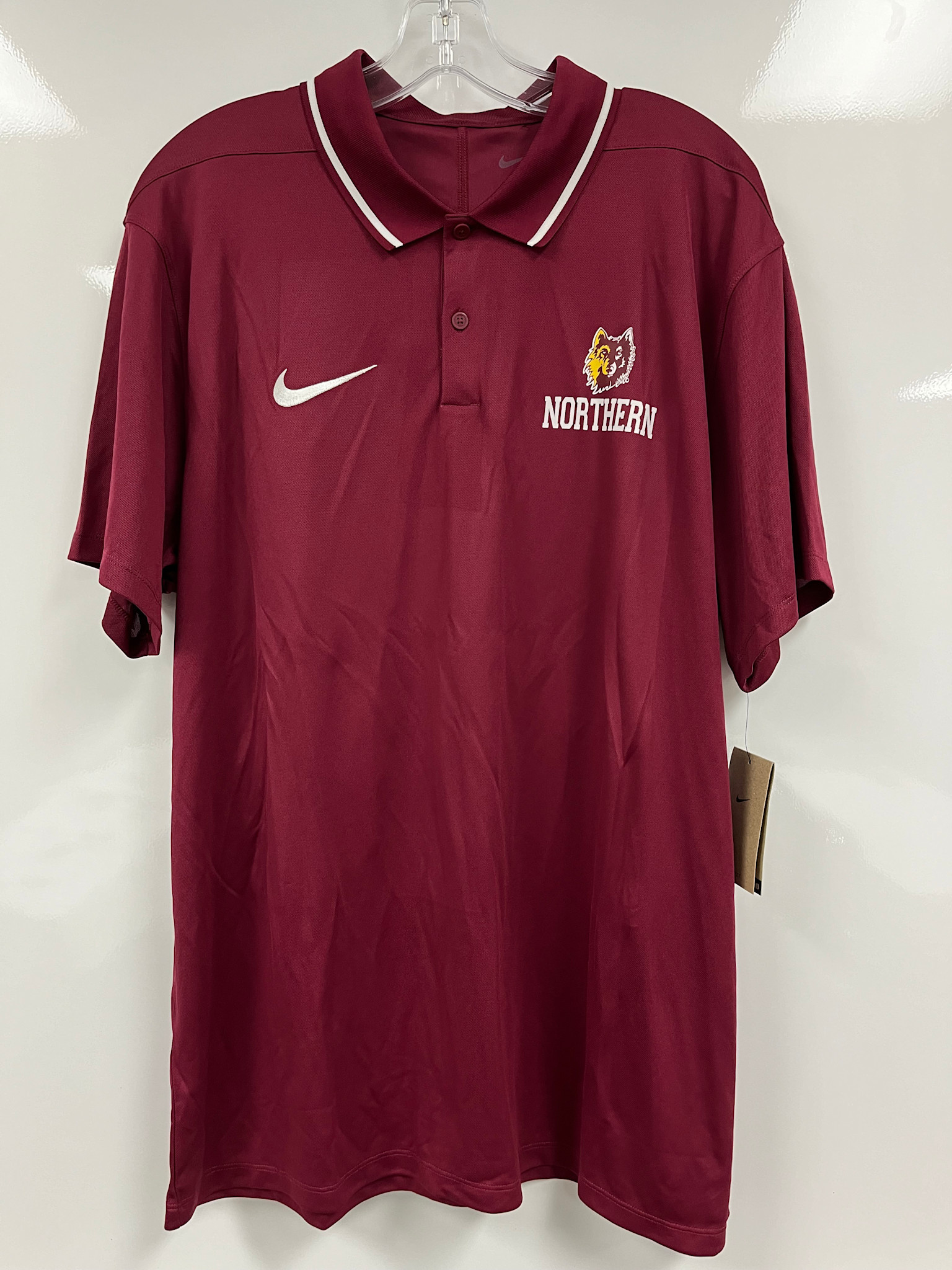Nike Maroon Polo Northern Wolf Head Mens