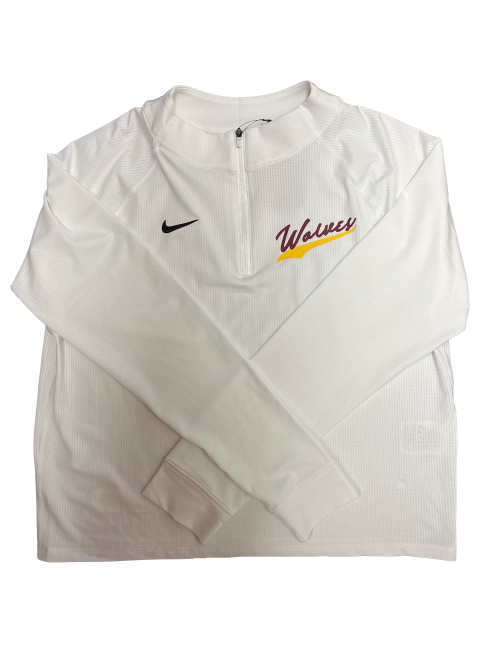 Nike White Wolves 1/4 Zip Crop Top Womens