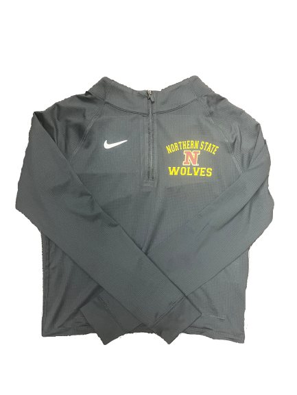 Nike Anthracite 1/4 Zip Wolves Crop Top Womens