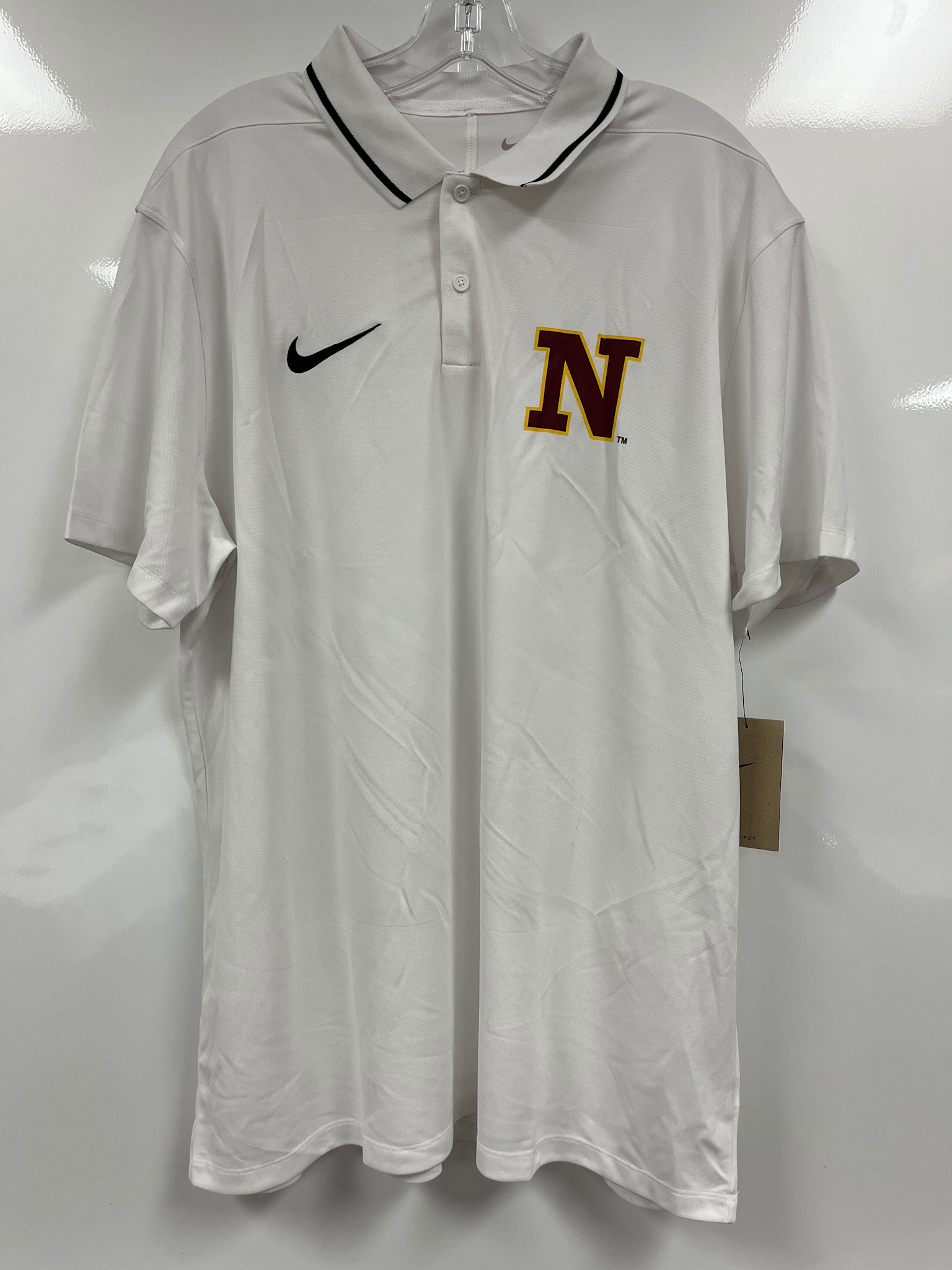 Nike White Polo "N" Mens