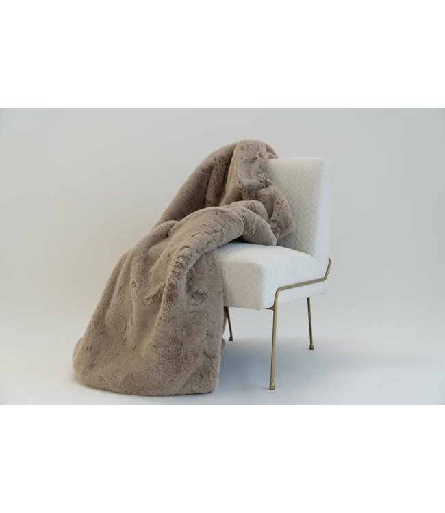 Chinchilla Faux Fur Throw 50 x 60"