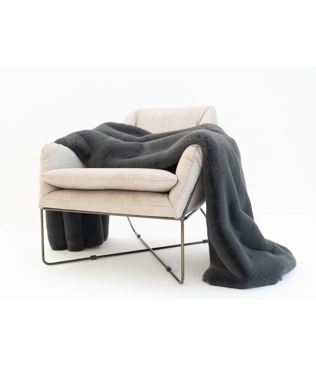 Chinchilla Faux Fur Throw 50 x 60"