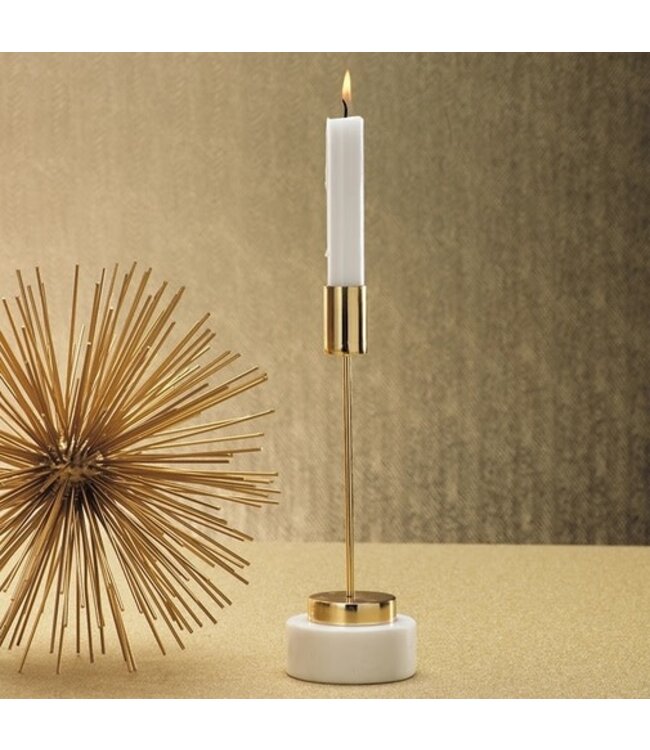 Celine Brass and Marble Taper Holder