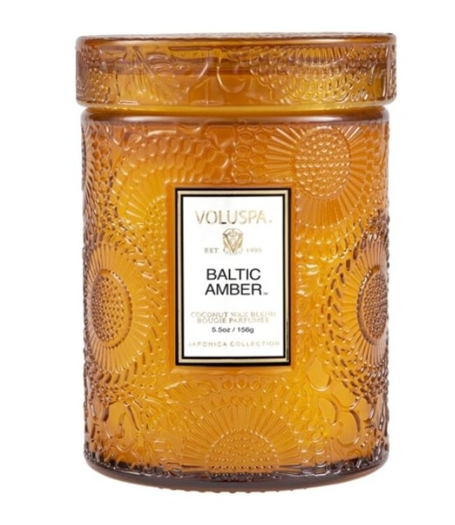 Baltic Amber Small Embossed Jar Candle