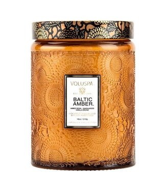 Baltic Amber Large Embossed Jar Candle