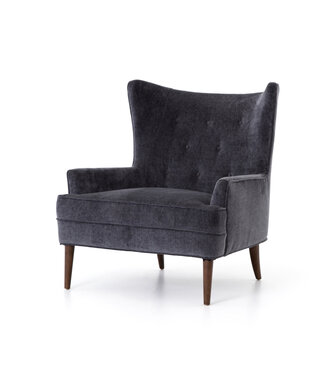 Clermont Chair - Charcoal Worn Velvet