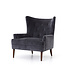 Clermont Chair - Charcoal Worn Velvet