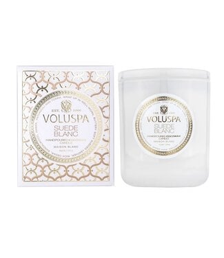 Voluspa Suede Blanc Classic Candle