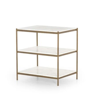 Felix Nightstand/Side Table Polished Marble