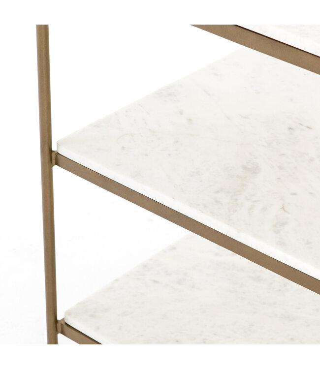 Felix Nightstand/Side Table Polished Marble