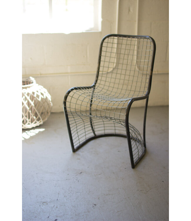 Woven Metal Dining Chair