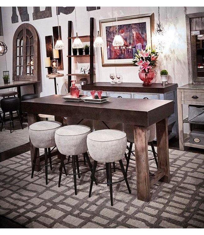 Francis 72" Counter Table Zinc Finish