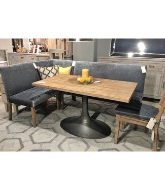Megan 3 Piece Banquette Grey Washed/Night Owl