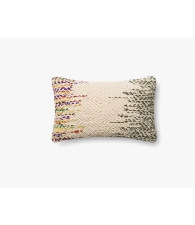 Rainbow Stitch Pillow Multi 13 x 21
