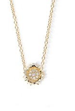 Hope Sunflower Necklace 14 Kt/Diamond (Small)