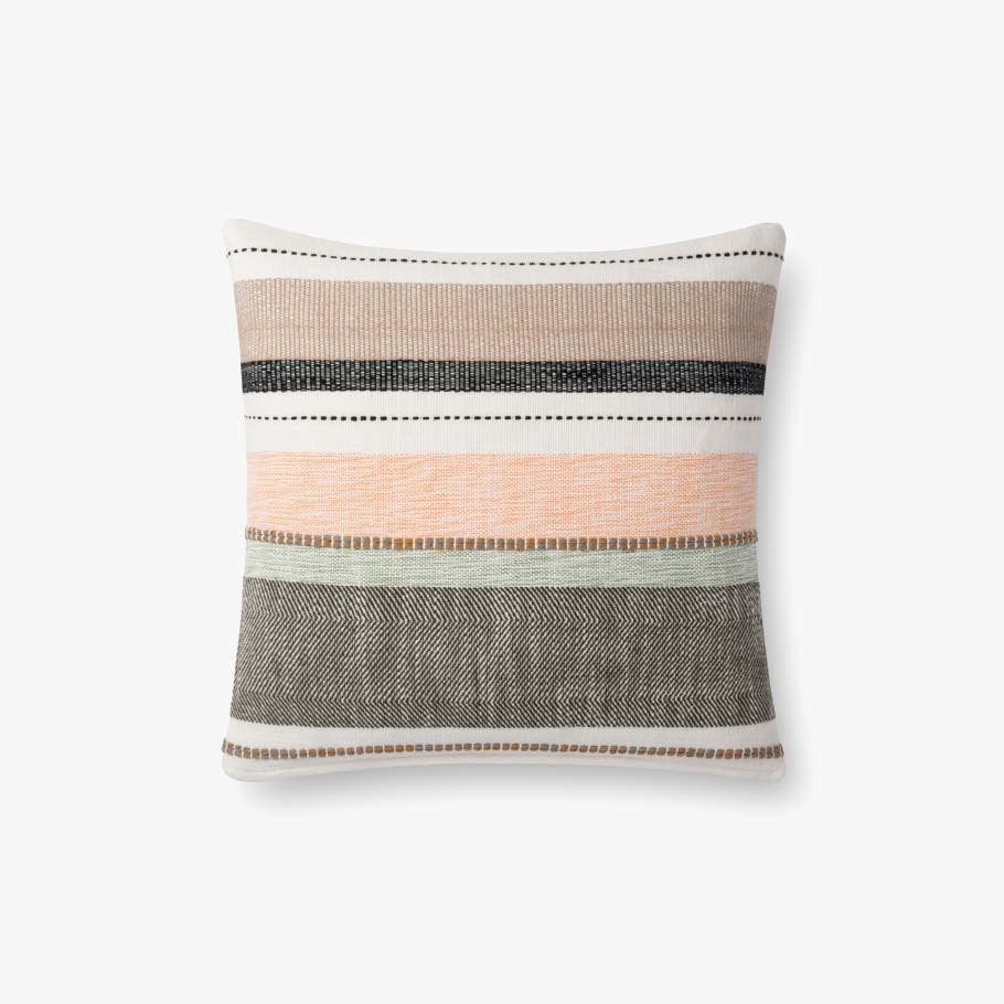 Striped Pillow Multi/Blush - 18 x 18