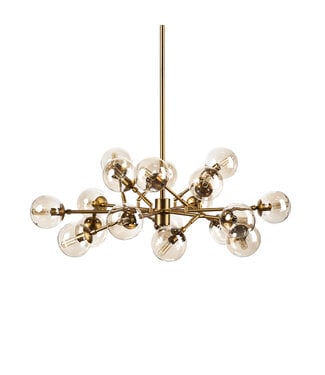 Rudyard II Glass Globe 18 Bulb Chandelier 50 x 50 x 16"