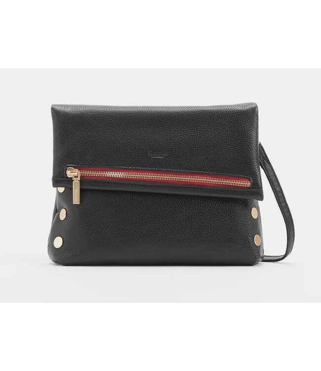 Hammitt VIP Leather Crossbody Clutch Black/BG R-Zip  Medium