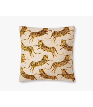 Tiger Print Pillow Natural/Gold 22 x 22